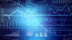 Digital finansiell instrumentpanel som visar aktiemarknadstrender och analyser i blå toner. — Data Bilder