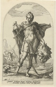David by Jacob Matham, created 1585 - 1589, in paper; engraving. Download this artwork as a high-resolution wallpaper for desktop, tablet, or mobile. — Jacob Matham Wallpaper