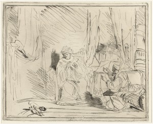 David en Nathan by Louis Bernard Coclers, created 1756 - 1817, in paper; etching; drypoint. Download this artwork as a high-resolution wallpaper for desktop, ta — Louis Bernard Coclers Wallpaper