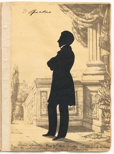David Spraker by Auguste Edouart, created 1839, in Lithograph and cut paper on paper. Download this artwork as a high-resolution wallpaper for desktop, tablet, — Auguste Edouart Wallpaper