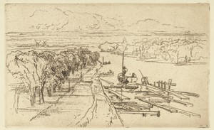 De Amstel by Francis Seymour Haden, created 1879-03-29, in paper; zinkets. Download this artwork as a high-resolution wallpaper for desktop, tablet, or mobile. — Art Picture