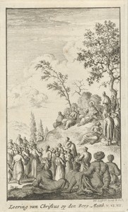 De Bergrede by Jan Luyken, created 1681, in paper; etching. Download this artwork as a high-resolution wallpaper for desktop, tablet, or mobile. — Jan Luyken Wallpaper
