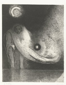 De Boeddha by Odilon Redon, created 1895, in chine collé; lithography. Download this artwork as a high-resolution wallpaper for desktop, tablet, or mobile. — Art Picture