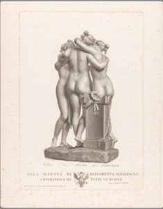 De drie gratiën by Domenico Marchetti, created 1814 - 1815, in paper; etching; engraving. Download this artwork as a high-resolution wallpaper for desktop, tabl — Domenico Marchetti Wallpaper