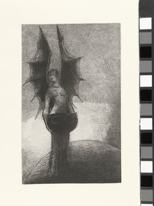 De duisternis by Odilon Redon, created 1892, in paper; lithography. Download this artwork as a high-resolution wallpaper for desktop, tablet, or mobile. — Art Picture