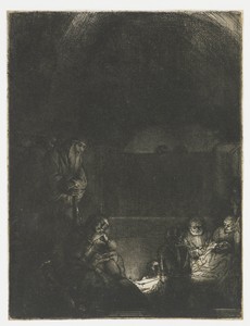 De graflegging by Rembrandt van Rijn, created c. 1654, in paper; etching; intaglio printmaking technique; burijn; drypoint. Download this artwork as a high-reso — Rembrandt van Rijn Wallpaper