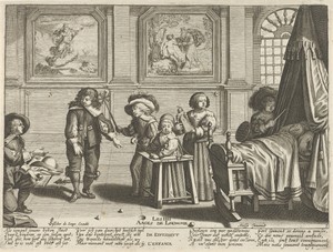 De kindertijd by Jan Christoffel Jegher, created 1643 - 1666, in paper; engraving. Download this artwork as a high-resolution wallpaper for desktop, tablet, or — Portrait Background