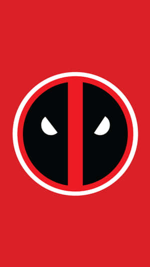 Deadpool's mask logo on red background — Deadpool Logo Picture