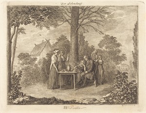 Death by Daniel Nikolaus Chodowiecki, created 1793, in etching. Download this artwork as a high-resolution wallpaper for desktop, tablet, or mobile. — Daniel Nikolaus Chodowiecki Wallpaper