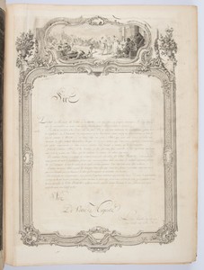 Dedication Page by Jean-Charles François, created 1753, in Engraving on laid paper. Download this artwork as a high-resolution wallpaper for desktop, tablet, or — Jean-Charles François Wallpaper