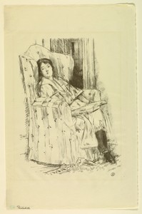Déshabille by Childe Hassam, created June 13, 1918, in Lithograph on wove paper. Download this artwork as a high-resolution wallpaper for desktop, tablet, or mo — Art Background