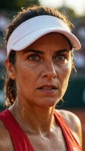 Portrait intime de l'expression concentrée d'Arantxa.
