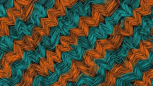 Levende orange og teal diagonal krads mønster tapet.