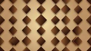 Elegante sammenlåsende diamanter i brune nuancer til et sofistikeret geometrisk tapet.