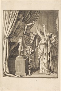 Diana by Daniel Nikolaus Chodowiecki, created 1787, in etching. Download this artwork as a high-resolution wallpaper for desktop, tablet, or mobile. — Daniel Nikolaus Chodowiecki Wallpaper