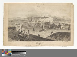 Dieppe by Samuel Rawle, in Line engraving on medium, slightly textured, cream wove paper. Download this artwork as a high-resolution wallpaper for desktop, tabl — Art Picture