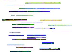 Arte glitch vibrante com barras horizontais coloridas em fundo preto. — Efeito de falha Papéis de Parede