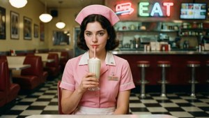 Sydney Sweeney als Kellnerin in einem Retro-Diner