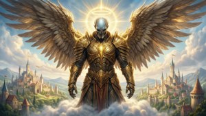 Fond d'écran fantastique épique de SCP Overlord en tant qu'être divin
