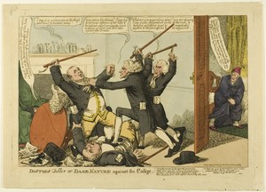 Doctors Differ, etc. by Charles Williams, active 1796-1830, created 1813, in Etching, colored by hand, on paper. Download this artwork as a high-resolution wall — Charles Williams, active 1796-1830 Wallpaper