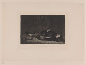 Dode soldaat by Léopold Flameng, created 1865, in paper; chine collé; etching; drypoint. Download this artwork as a high-resolution wallpaper for desktop, table — Léopold Flameng Wallpaper