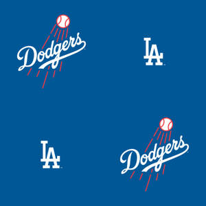 Dodgers och LA baseball-lagets logotyper på blå bakgrund — Baseball Bilder