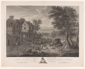 Dorpsfeest by Francois-Nicolas-Barthelemy Dequevauviller, created 1777, in paper; etching; engraving. Download this artwork as a high-resolution wallpaper for d