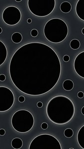 A minimalist black abstract with scattered circles and dots on a dark field. — Black Abstract Wallpaper