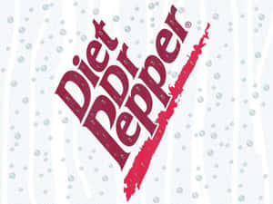 Diet Dr Pepper logo with condensation droplets on a white background. — Ghost Pepper Picture