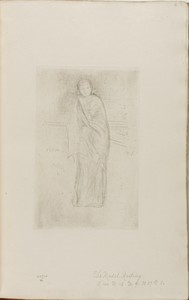 Draped Model by James McNeill Whistler, created 1873/74, in Drypoint, with drypoint cancellation, in black ink on ivory laid paper. Download this artwork as a h — Art Picture