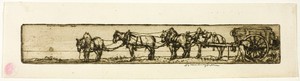Draught Horses by Donald Shaw MacLaughlan, created 1906, in Etching in black on cream laid paper. Download this artwork as a high-resolution wallpaper for deskt — Donald Shaw MacLaughlan Wallpaper