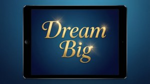 Inspirational typography wallpaper for iPad screen with golden text