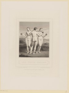 Drie gratiën by François Forster, created 1841, in paper; chine collé; etching; engraving. Download this artwork as a high-resolution wallpaper for desktop, tab