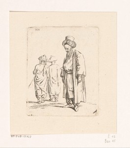 Drie Turken by Daniel Nikolaus Chodowiecki, created 1764, in paper; etching. Download this artwork as a high-resolution wallpaper for desktop, tablet, or mobile — Daniel Nikolaus Chodowiecki Wallpaper