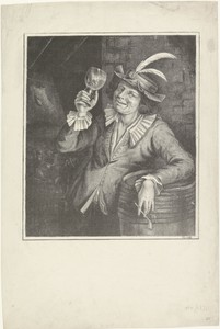 Drinker by jonkheer Isaac Lambertus Cremer van den Berch van Heemstede, created 1821 - 1879, in paper; lithography. Download this artwork as a high-resolution w