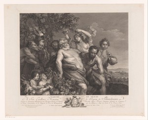 Dronken Silenus by Nicolas Delaunay, created 1777, in paper; etching; engraving. Download this artwork as a high-resolution wallpaper for desktop, tablet, or mo — Nicolas Delaunay Wallpaper