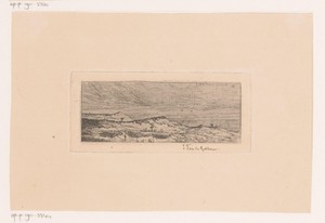 Duinlandschap by Jan Van de Kerkhove, created 1877, in paper; etching; intaglio printmaking technique. Download this artwork as a high-resolution wallpaper for — Travel Background