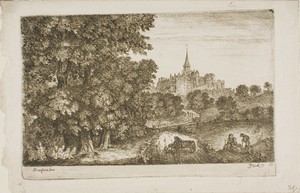Dunfermline by John Clerk of Eldin, created n.d., in Etching on paper. Download this artwork as a high-resolution wallpaper for desktop, tablet, or mobile. — John Clerk of Eldin Wallpaper