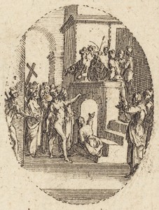 Ecce Homo by Jacques Callot, created c. 1631, in etching on laid paper. Download this artwork as a high-resolution wallpaper for desktop, tablet, or mobile. — Art Wallpaper