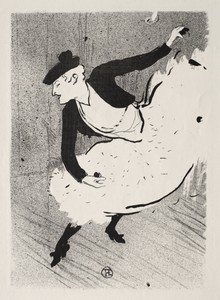 Edmée Lescot by Henri de Toulouse-Lautrec, created 1893, in lithograph. Download this artwork as a high-resolution wallpaper for desktop, tablet, or mobile. — Art Picture