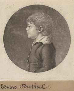 Edward Dutilh by Charles B. J. Févret de Saint-Mémin, created 1802, in mezzotint and engraving in black on wove paper mounted to brown wove paper. Download this