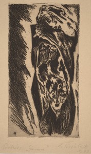 Einsame by Heinrich Tischler, created 1914, in etching on laid buff paper. Download this artwork as a high-resolution wallpaper for desktop, tablet, or mobile.
