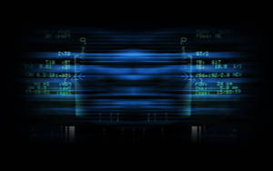 Futuristic medical scan interface with glowing blue lines and green text.