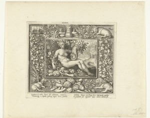 Element Aarde by Nicolaes de Bruyn, created 1590 - 1603, in paper; engraving. Download this artwork as a high-resolution wallpaper for desktop, tablet, or mobil — Painting Picture