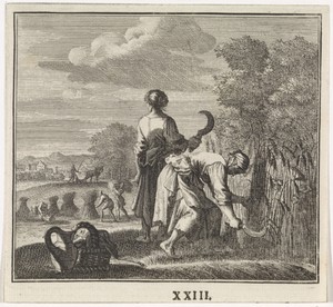 Embleem: graanveld by Caspar Luyken, created c. 1700, in paper; etching. Download this artwork as a high-resolution wallpaper for desktop, tablet, or mobile. — Abstract Background