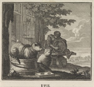 Embleem: kat by Caspar Luyken, created 1695 - 1705, in paper; etching. Download this artwork as a high-resolution wallpaper for desktop, tablet, or mobile. — Abstract Picture