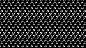 Patrón en blanco y negro de pájaros estilizados en filas diagonales. — Emo Fondos de pantalla