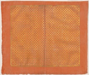 Endpaper by Johann Lechner, in woodcut in gold metallic ink on hand-washed  orange paper. Download this artwork as a high-resolution wallpaper for desktop, tabl — Johann Lechner Wallpaper