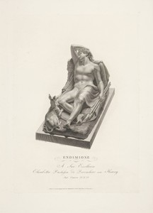 Endymion by Domenico Marchetti, created 1790 - 1844, in paper; engraving. Download this artwork as a high-resolution wallpaper for desktop, tablet, or mobile. — Domenico Marchetti Wallpaper
