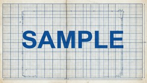 Fundo de papel quadriculado com marca d'água azul 'SAMPLE'.